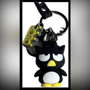 Sanrio Badtz-Maru Black and Yellow Character Keychain/Backpack Charm